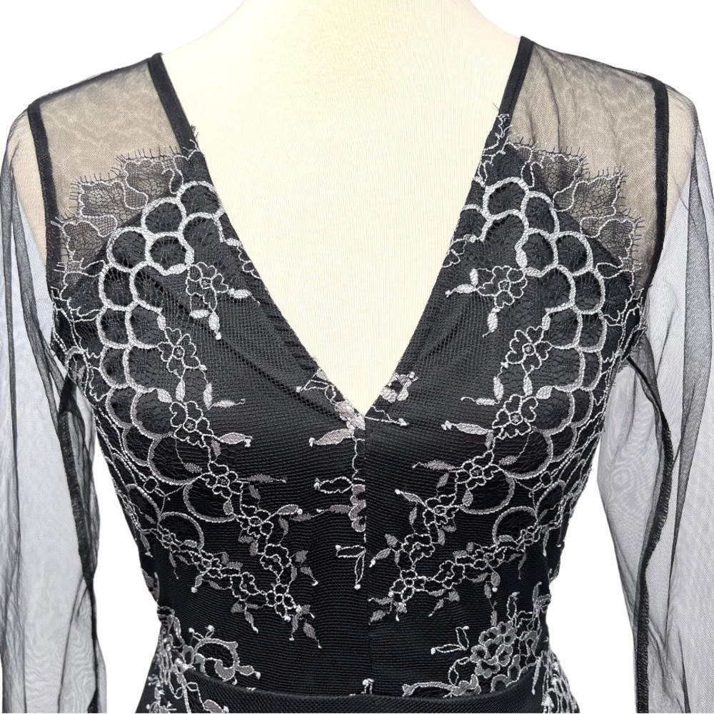 Lovers + Friends Revolve Mystic Black Lace Cocktail Party Special Occasion Dress - Picture 9 of 16